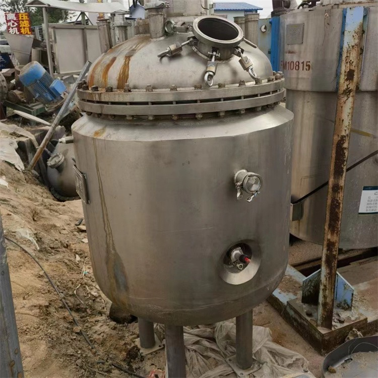 二手500升钛材高压反应釜 双面机械密封不锈钢内外盘管搅拌罐盛源