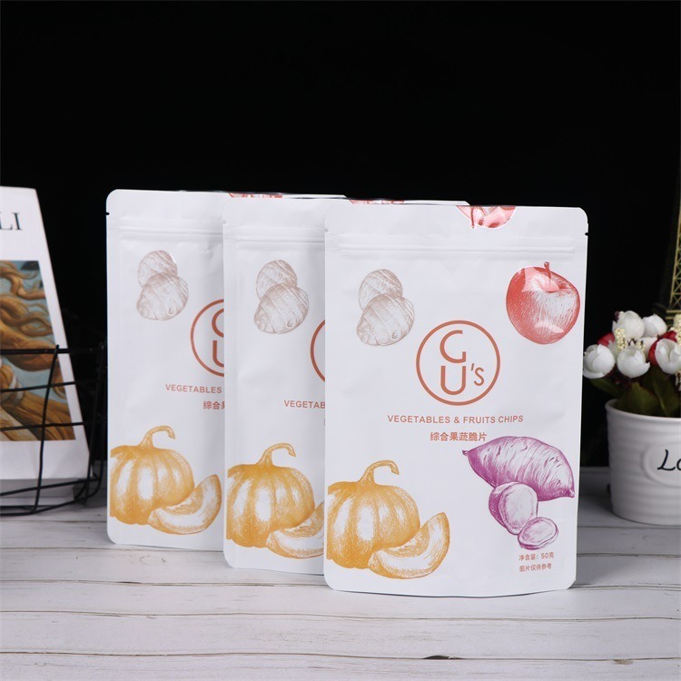 桎铭塑业定制食品自立袋500克食品包装塑料防潮袋自立自封包装袋图片