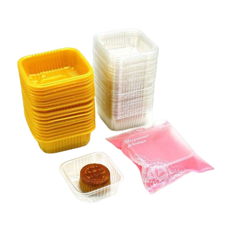 康利达 月饼托盘 塑料包装袋外卖打包盒 塑料托盘圆形塑料包装印刷 可定制图片
