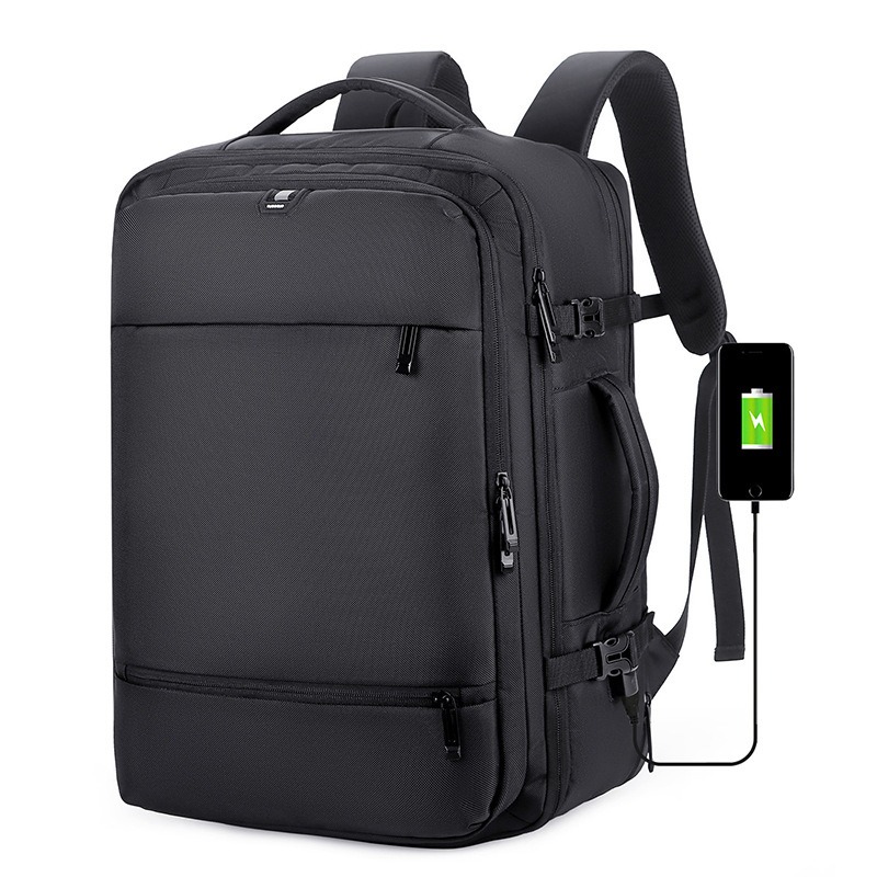 新款扩容防水大容量行李背包男士17寸电脑包商务旅行双肩包男图片