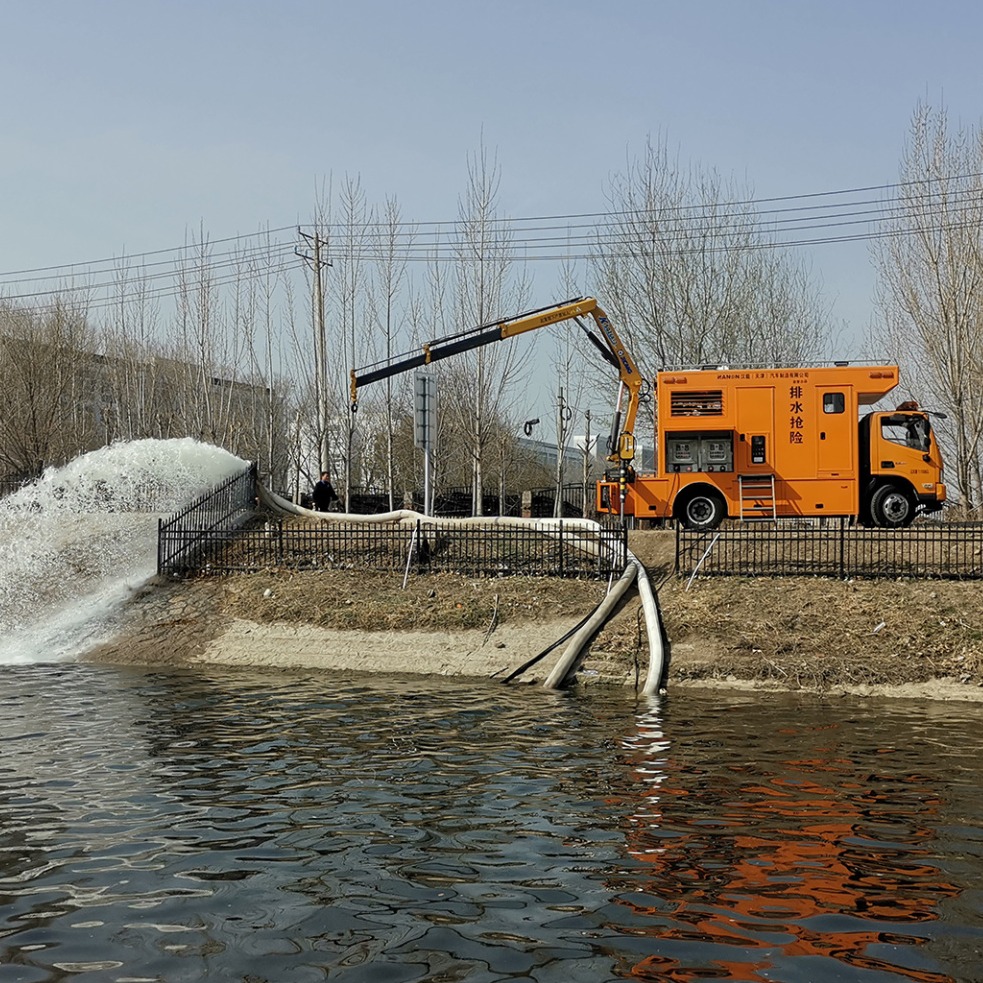 汉能 3000方大流量排水抢险车 排涝泵车 车载移动电源 全国送车