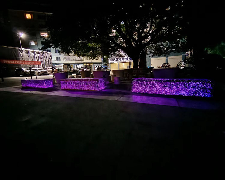 艾瑞盾/IREDON城市夜景塑造透光混凝土坐凳景观制品混凝土浇筑型图片