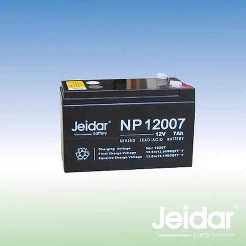 捷益达Jeidar蓄电池NP12007铅酸免维护蓄电池12V7AH电梯 音响风能