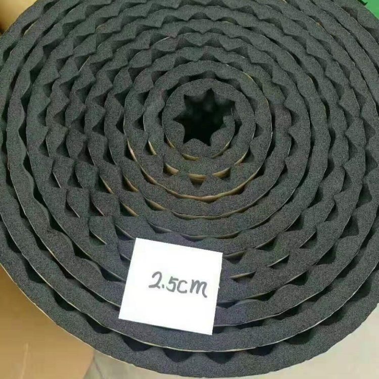 鑫达美裕 现货批发 黑色贴面橡塑海绵板 空调保温橡塑板 阻燃隔热自粘橡塑板