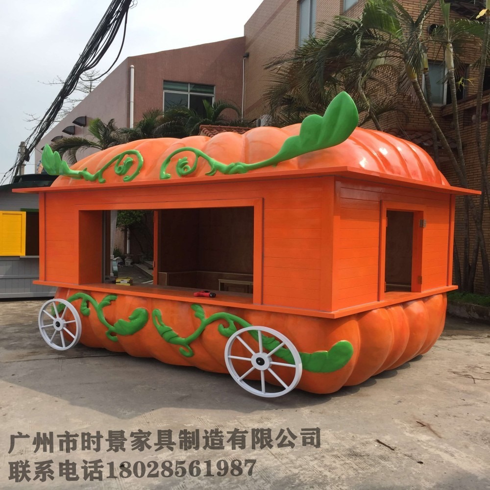 广州时景SG 移动快餐车 路边摊小吃车 仿古木屋款流动餐车订做