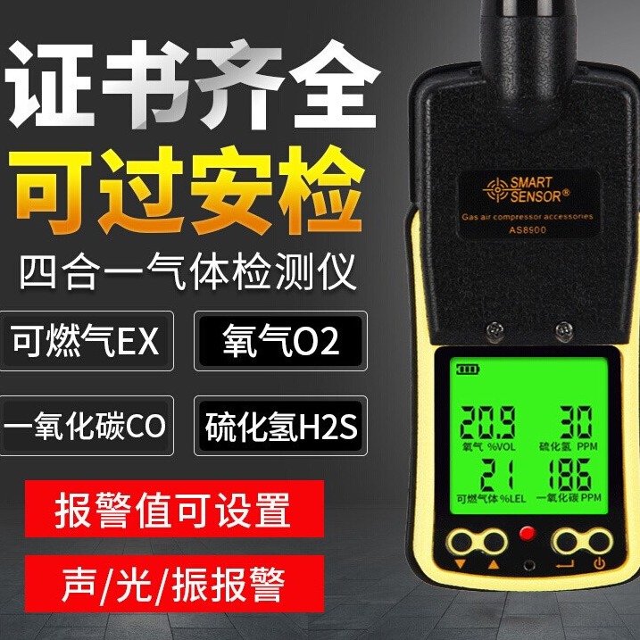 希玛AS8900四合一气体检测仪 有毒有害气体检测仪防爆型气体报警器 AS8900标配+采样泵图片