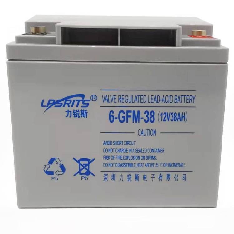 力锐斯蓄电池6-GFM-38 12V38AH直流屏 高低压配电柜 UPS/EPS电源图片