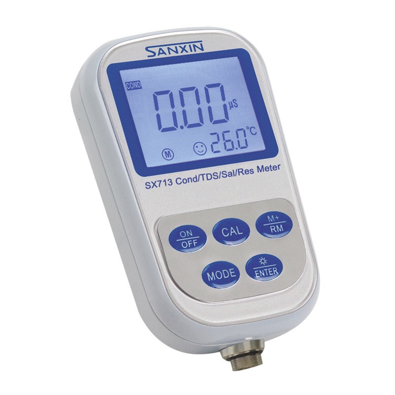 SX713-02 便携式纯水电导率仪(电导率/TDS/盐度/电阻率)测试反渗透水蒸馏水和高纯水的电导率三信水质检测分析仪