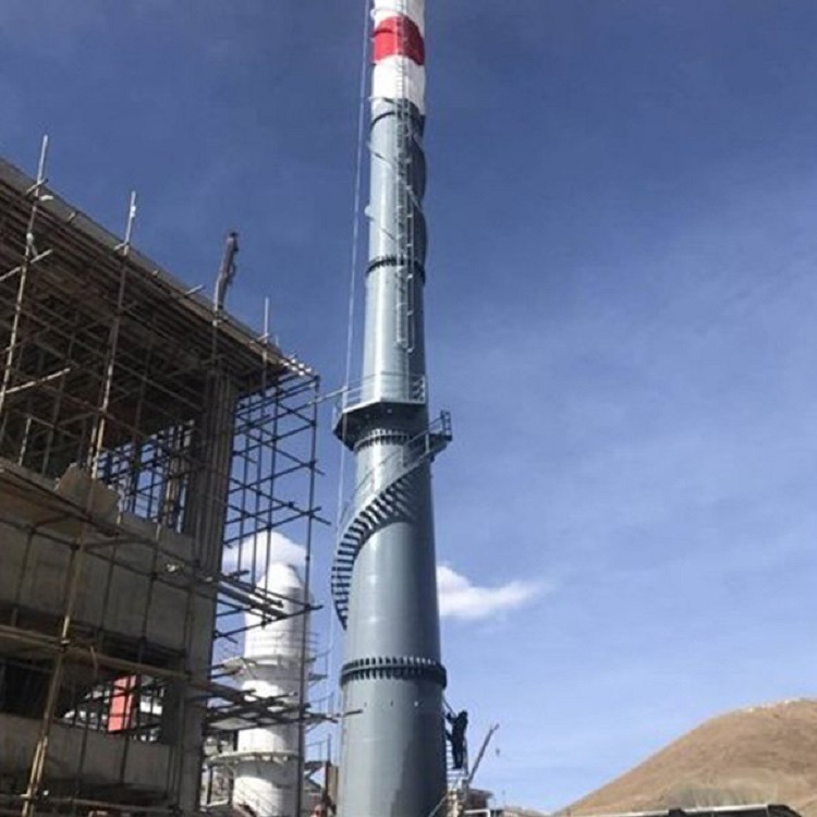 销售油田烟囱塔厂家 钢结构烟囱塔 30米脱硫烟囱塔 泰翔设计生产 质保50年