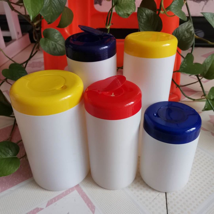 沧盛塑业 塑料瓶生产厂家 100抽酒精湿巾桶 翻盖湿巾塑料桶