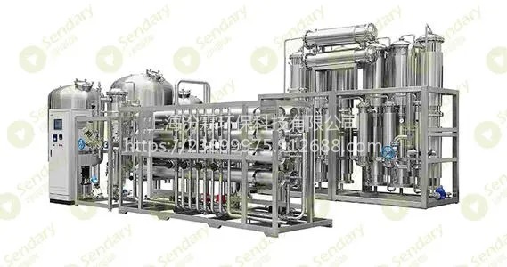 汾霖四效蒸馏水机水蒸气蒸馏设备200L蒸馏水机