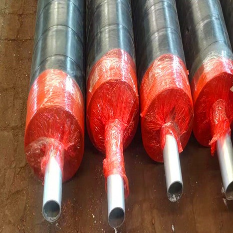钢套钢蒸汽直埋保温管 蒸汽管道无缝钢管 100mm岩棉保温钢管 可定制加工