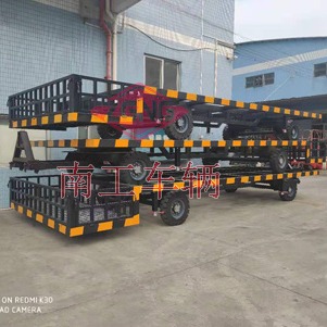 南工8吨骨架式平板拖车带尾箱框8T(TFTC-400)