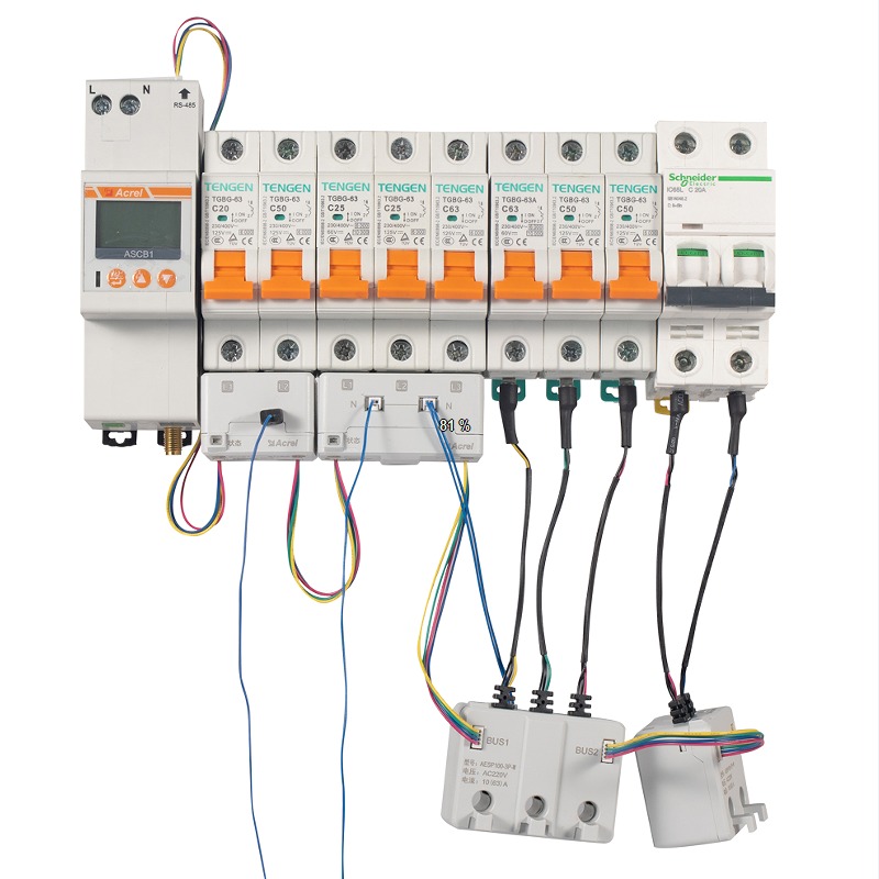 安科瑞AESP100-3P分回路集成式监测模块 小空间配电箱多回路监测可接16回路