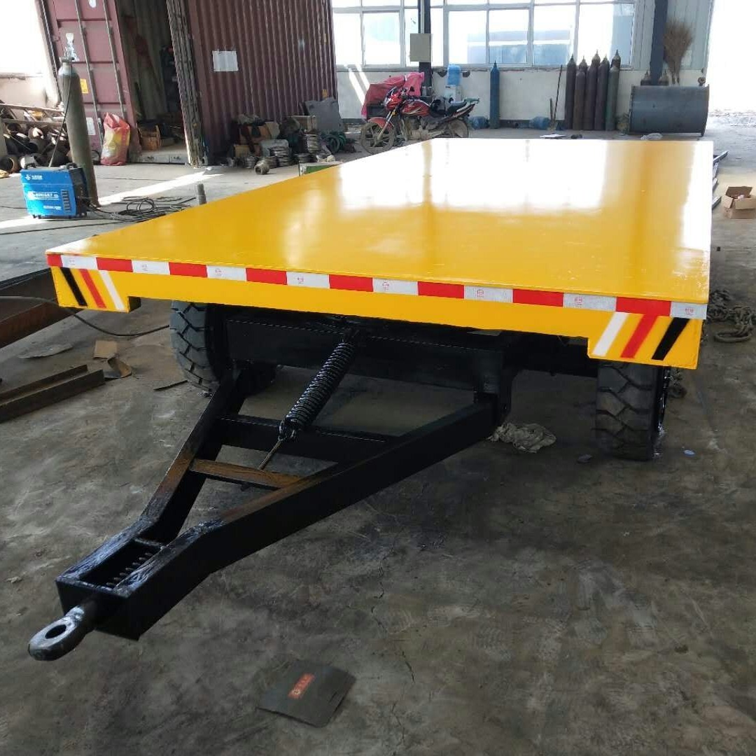 兰灵机械轨道搬运车 厂家直销被牵引拖车平板拖车 运输平板牵引拖车