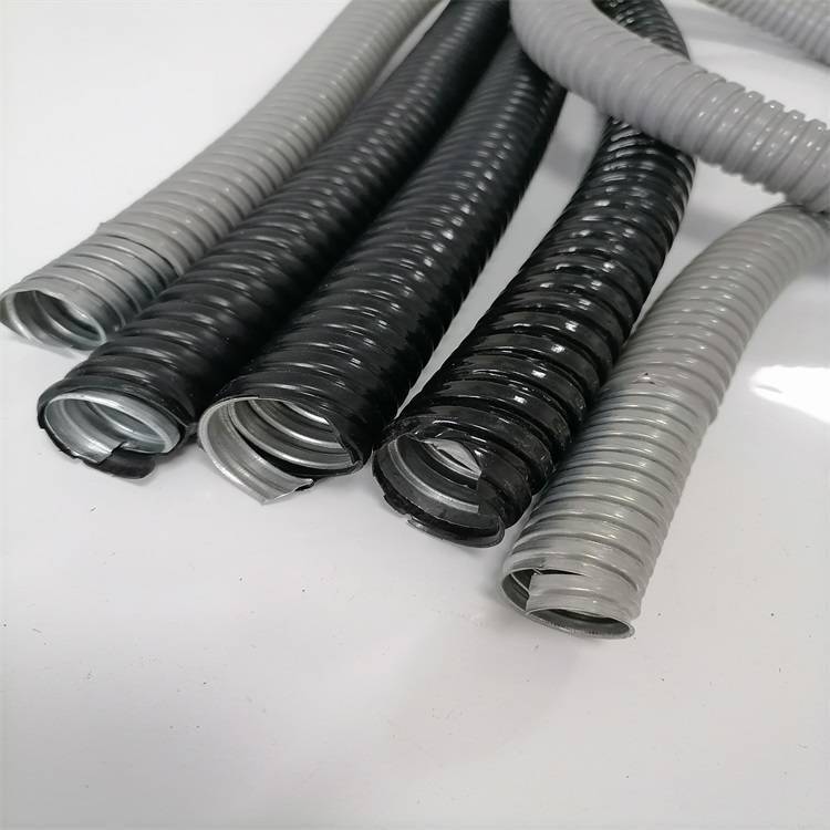 加厚DN16镀锌黑色包塑金属软管PVC包灰色蛇皮管pvc披覆大小规格全