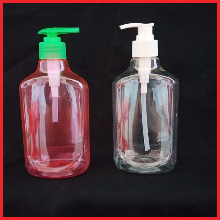 白色按压式洗手液瓶 透明塑料包装瓶 塑料洗手液瓶子 博傲塑料