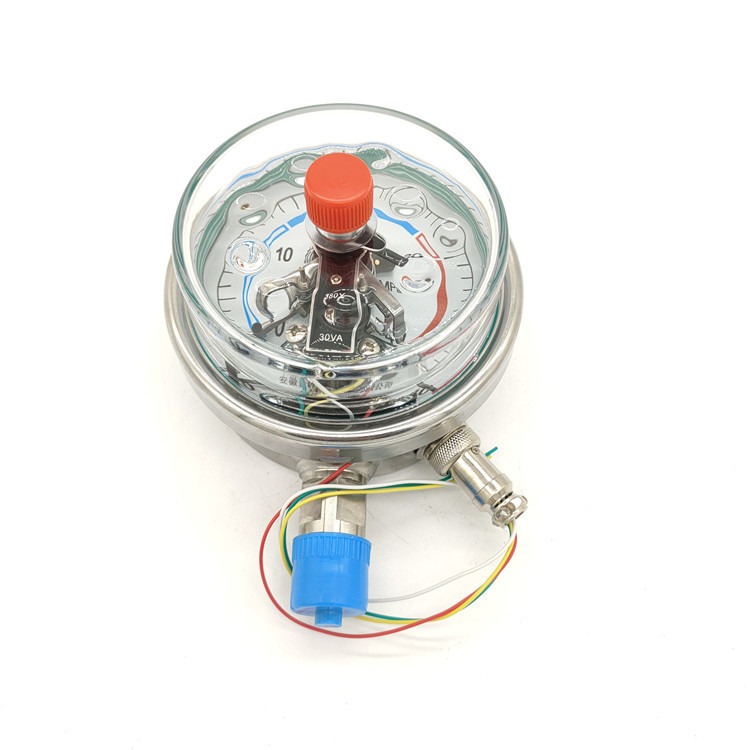 电接点压力表 不易生锈磁助电接点压力表 可测油压 金岭