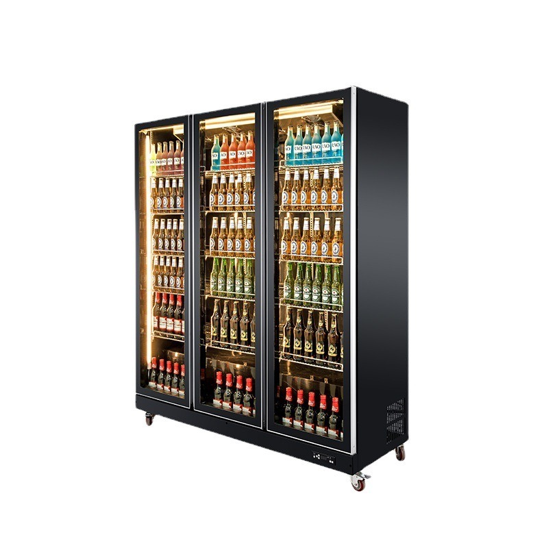 华尔冷柜啤酒冷藏柜超市冰柜四门立式保鲜柜便利店展示饮料柜图片