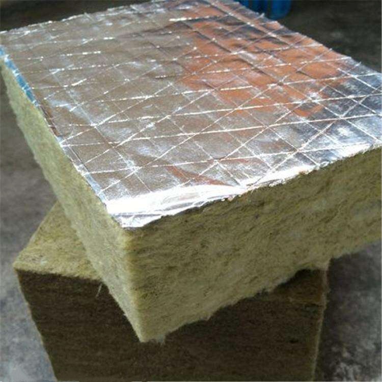 生产加工 铝箔纸贴面岩棉板，隔音保温建筑施工防火材料，双面铝箔岩棉板