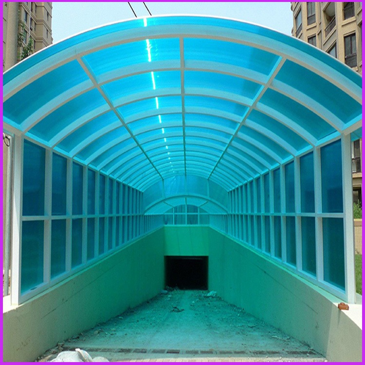 地下车库入口顶棚PC阳光板 昌黎县 卢龙县8mm双层阳光板