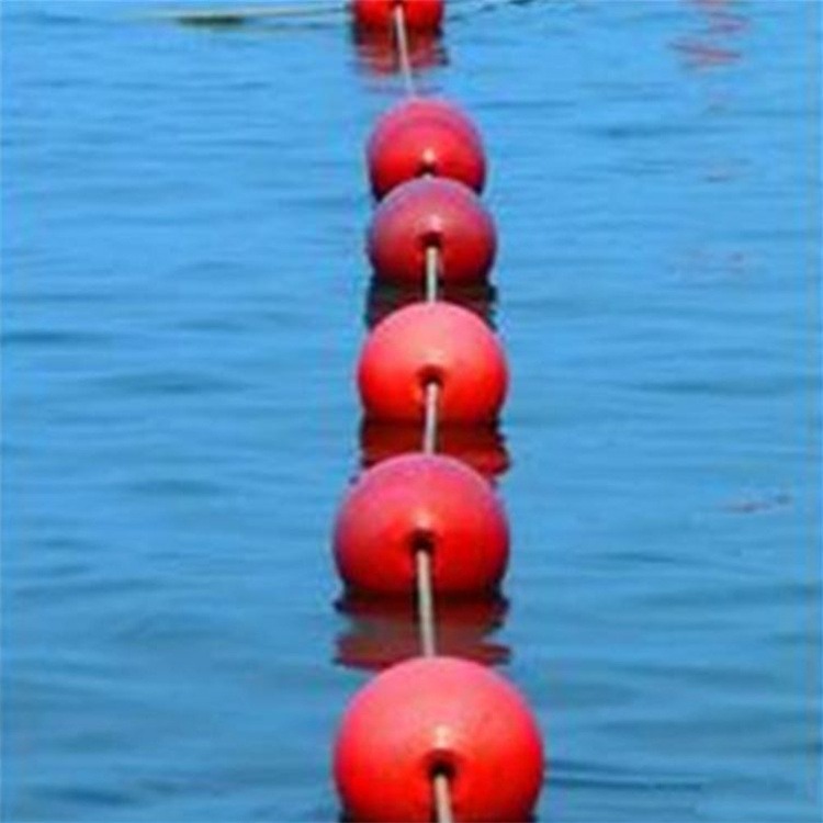 直径30公分吊环浮球河道水文航道锚固定塑料浮漂