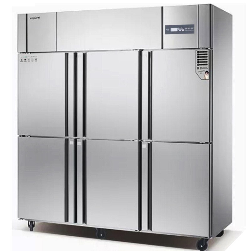 美厨六门风冷冰箱AER6 美厨商用六门厨房冰箱 风冷无霜冷藏保鲜柜 美厨6门不锈钢冰柜