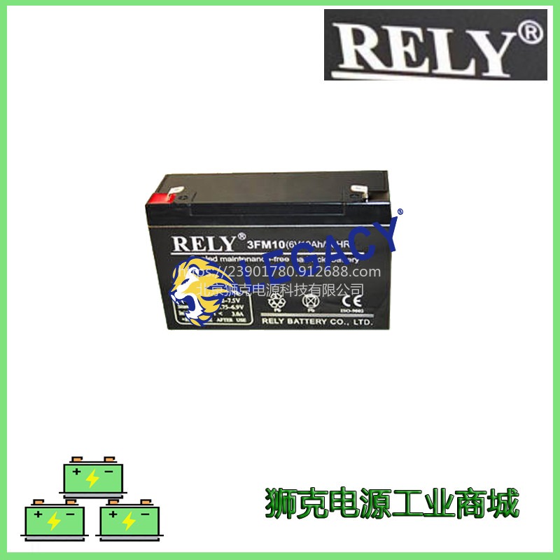 德国RELY蓄电池3FM10 6V10AH工业自动化系统电瓶