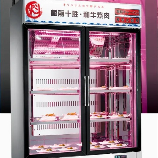 冰立方商用展示柜 AS1.0G2-B0风冷牛肉展示柜 双门牛肉保鲜排酸柜