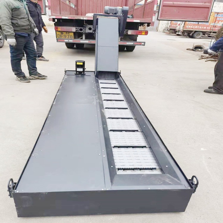 龙门铣床带水箱式排屑机 鑫姆迪克订做设计机床链板排屑器