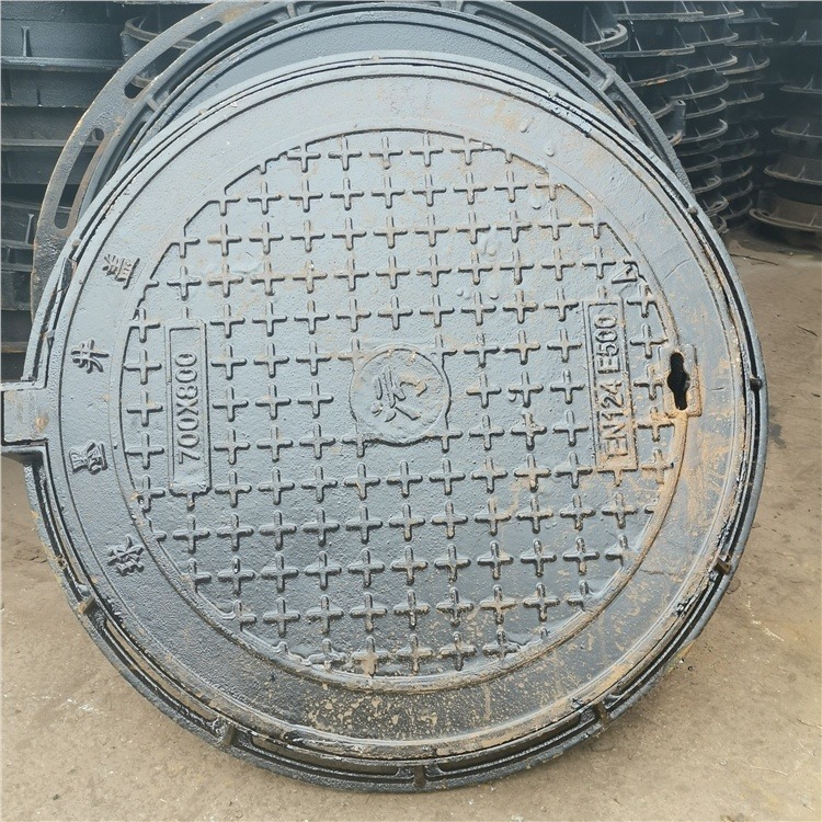 方铸铁井盖 700*800 排水沟盖板常用 E600承重60吨 广元圆形树池铸铁盖板