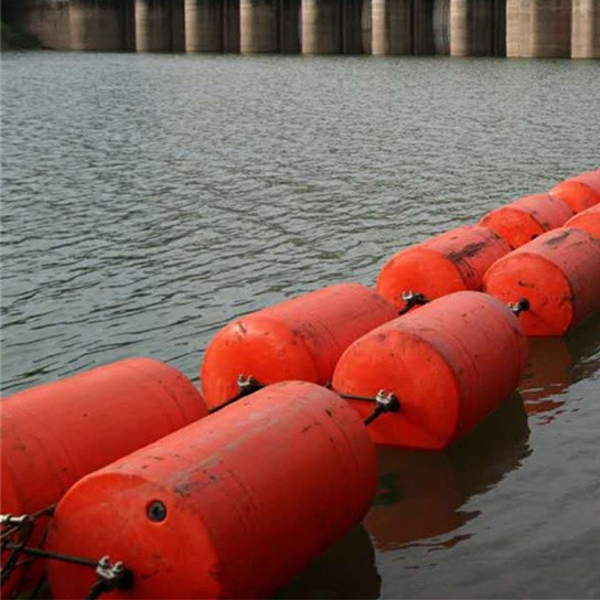 湖北河道垃圾拦截一体式浮筒直销  湖泊水草漂浮物拦排污浮筒