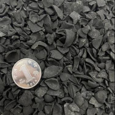 生产厂家 纺织印污染水净化用1-2mm1100碘值桃壳 杏壳枣壳活性炭图片