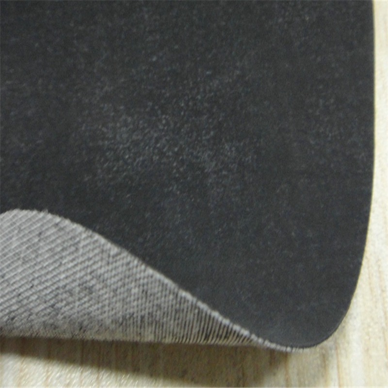 橡胶夹网布涤棉布氯丁橡胶面料 0.50mm黑色橡胶围裙布