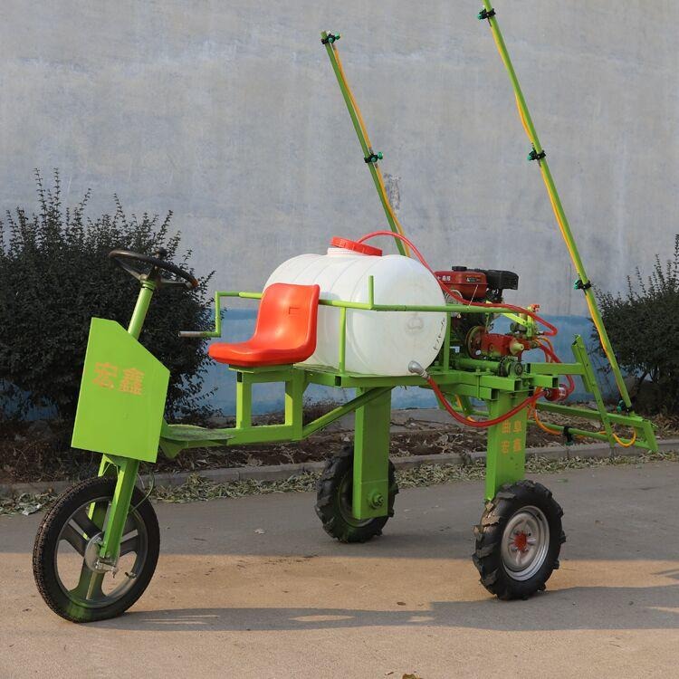 小型自走式农用果园风送式打药机  自走式农田手推喷药机  低矮果园用自走风送式打药机图片