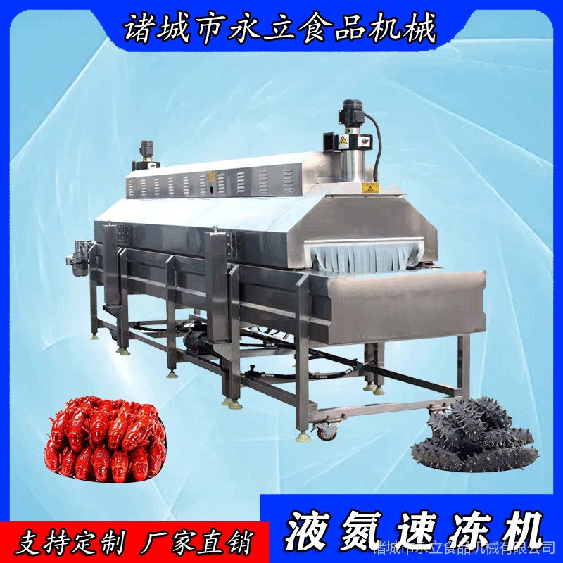 SSD-100小酥肉速冻加工线 鱼排商用液氮隧道速冻机单冻机
