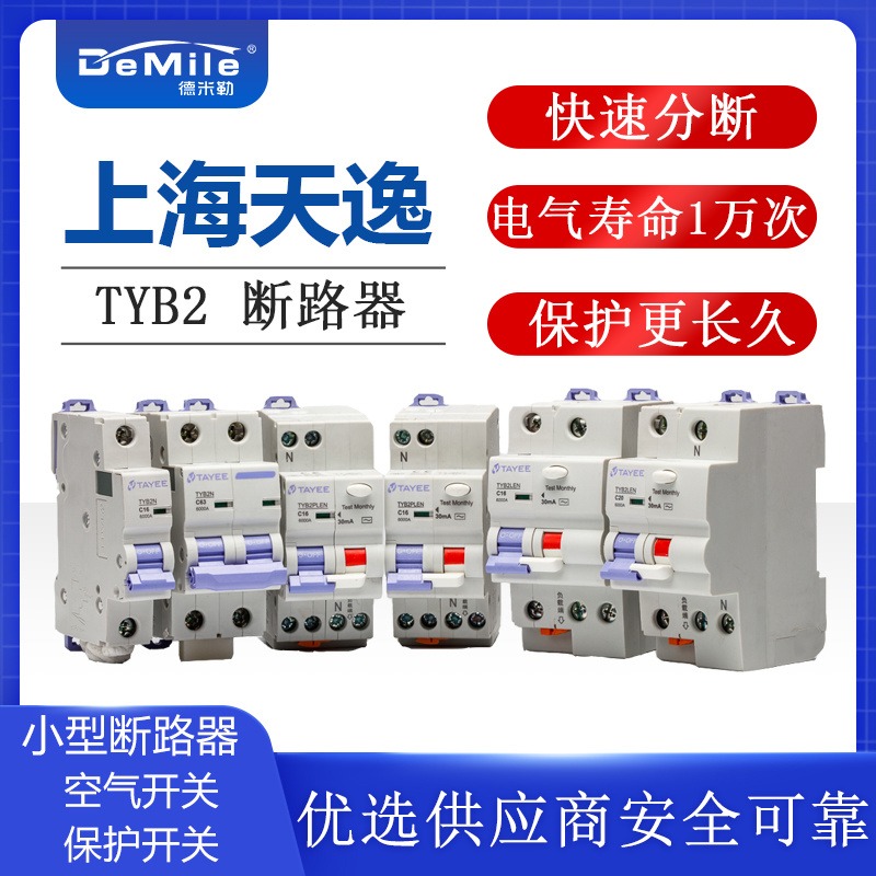 正品天逸TYB2断路器 小型断路器 空气开关 保护开关 漏电保护器