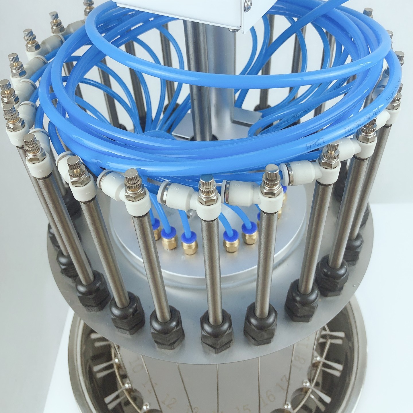 全自动氮吹浓缩装置 圆形水浴氮吹仪 样品定量浓缩仪 GY-YXDCY 上海归永 圆形结构 用于试管、锥形瓶、离心管等