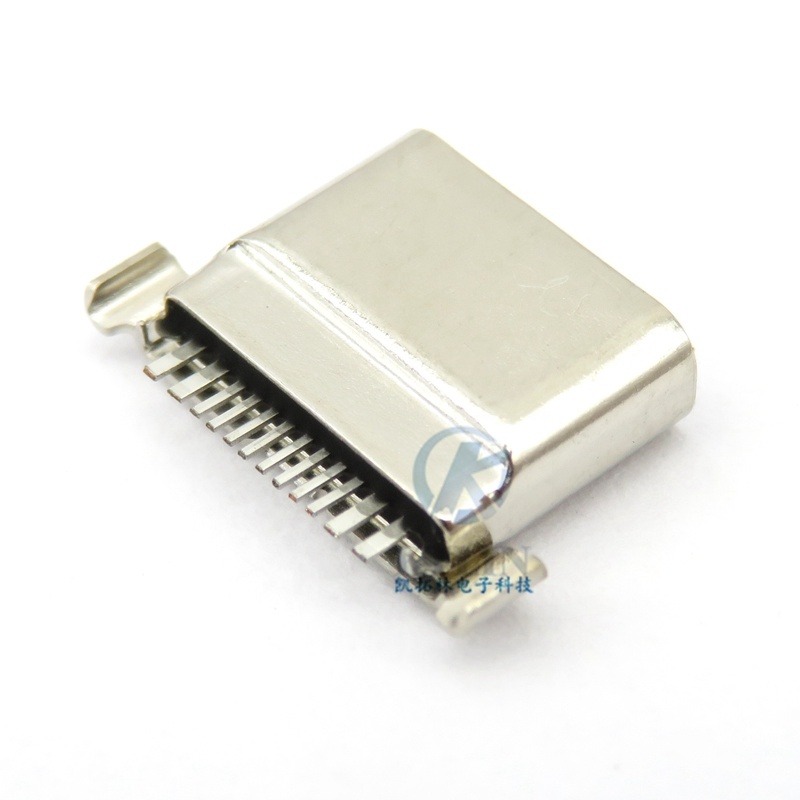 TYPE-C 3.1 USB母座 沉板1.5mm 二脚直插 胶芯外露 12p 短体6.6插座 typec沉板 接口