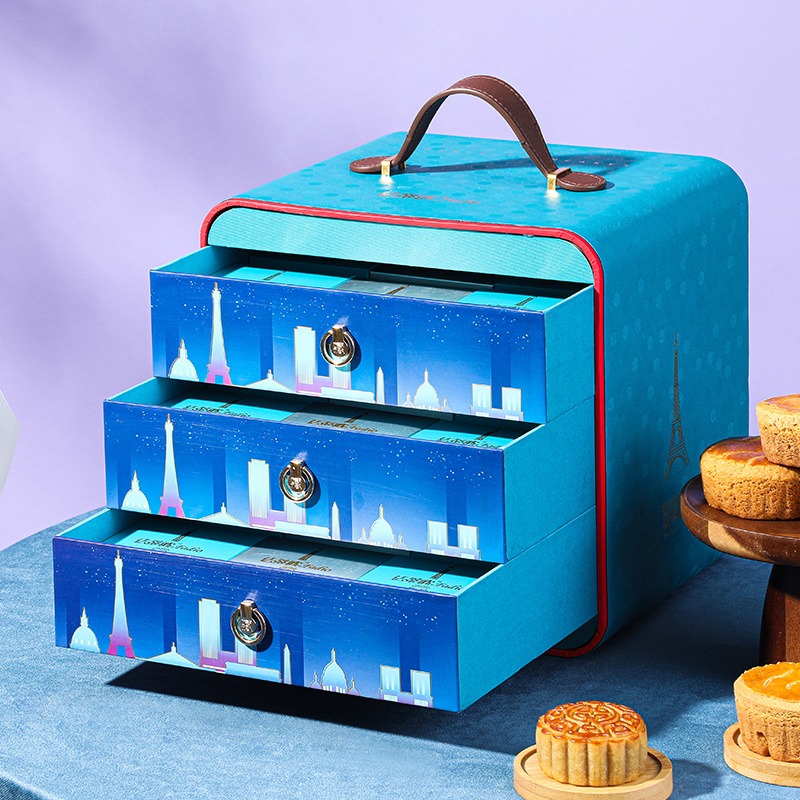 法蒂欧 法式高端月饼礼盒包装 80克*18枚 璀璨巴黎系列 中秋企业礼品图片