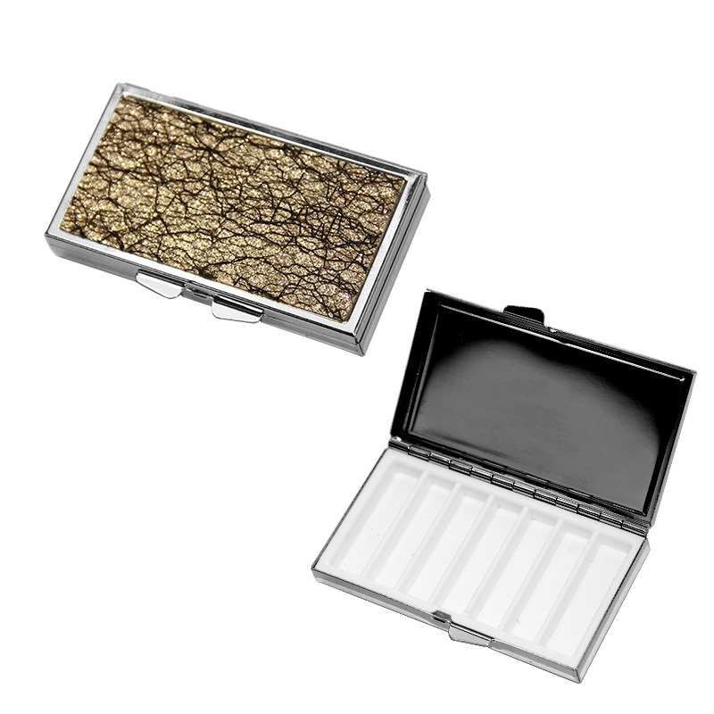 厂家定制长方形金属药盒便携式多格药丸盒促销广告礼品迷你小盒子收纳盒