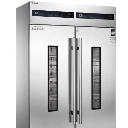 美厨商用消毒柜 RTD720GBR-8 热风循环推车消毒柜 双门智能光波保洁柜