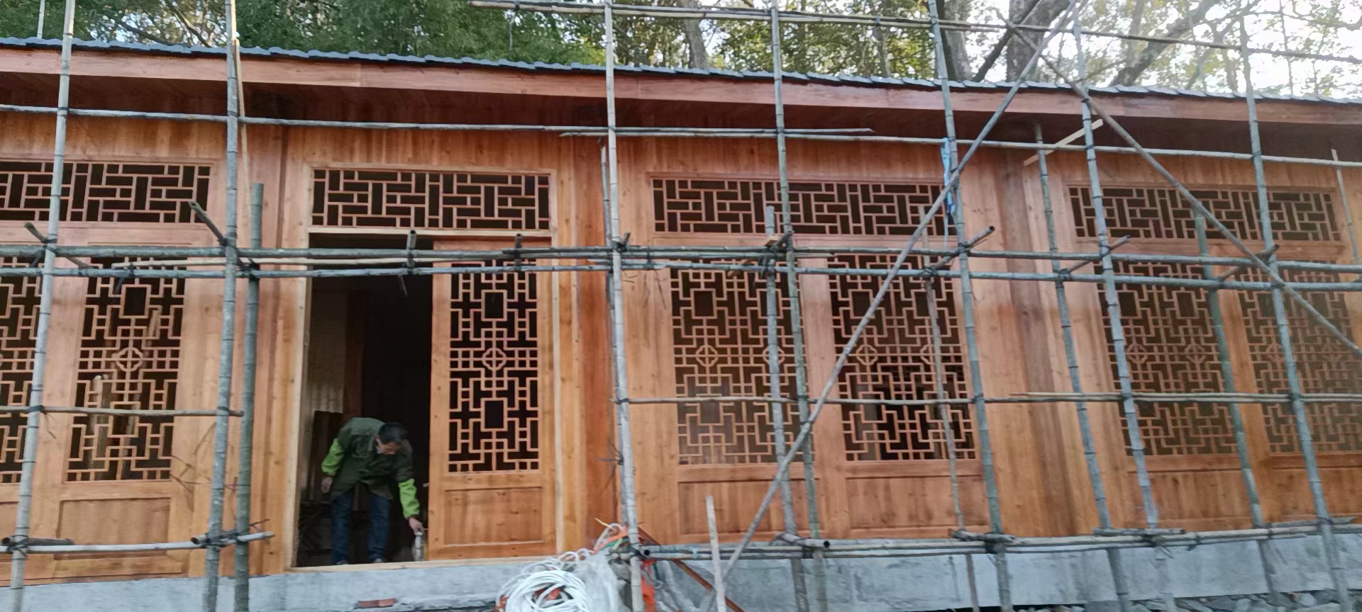 广西杉木中式庭院  中式别墅  中式装修 木雅 按图施工