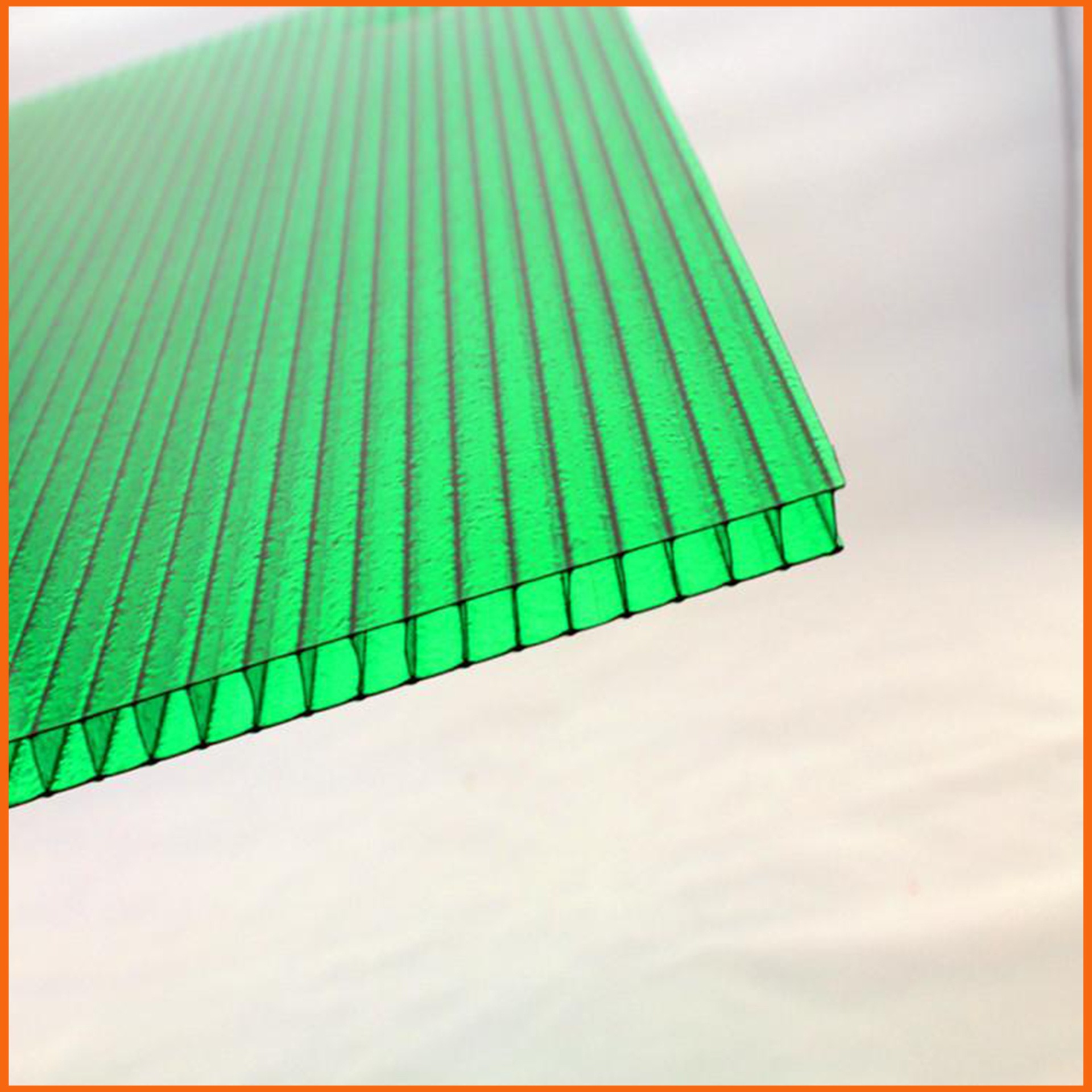盐城PC中空阳光板 双层12毫米阳光板 草绿色空心阳光板厂家报价
