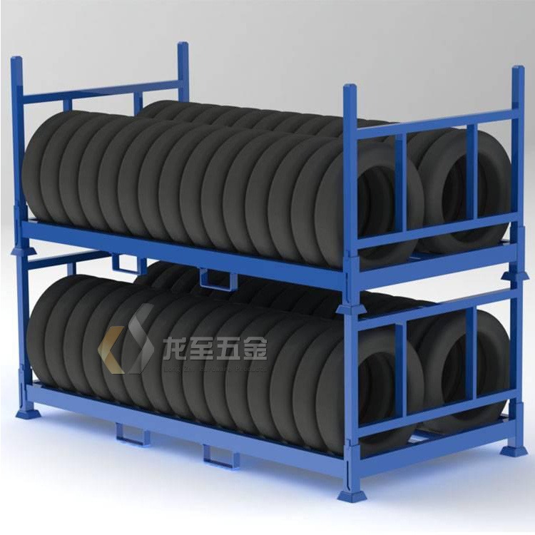 龙至厂家生产轮胎折叠式堆垛架LZDDJ-1702托盘式堆垛架非标定制