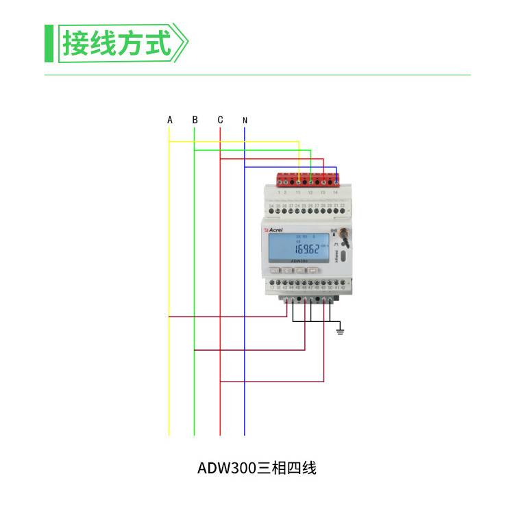 江苏ADW300/C企业用电监测分项电能计量表RS485通讯集中抄表示例图6
