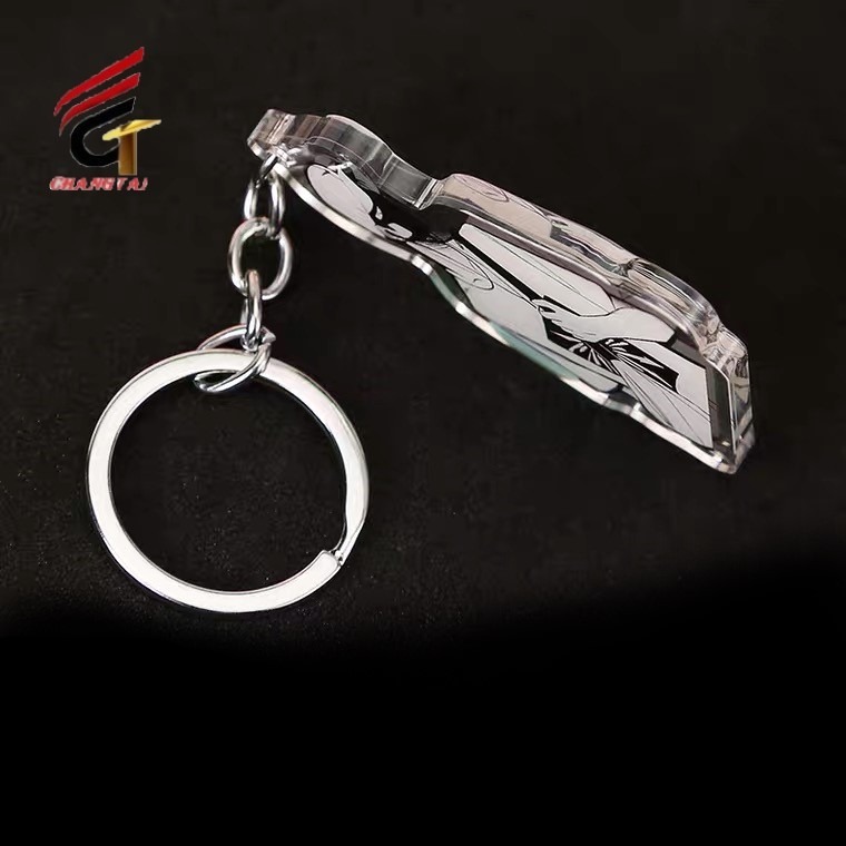 跨境热卖真皮汽车钥匙扣 时尚创意LOGO车标金属挂件 昌泰制作图片