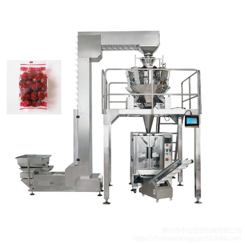 小枣包装机 红枣蜜饯八工位颗粒包装机 自立袋装食品制袋式包装机图片