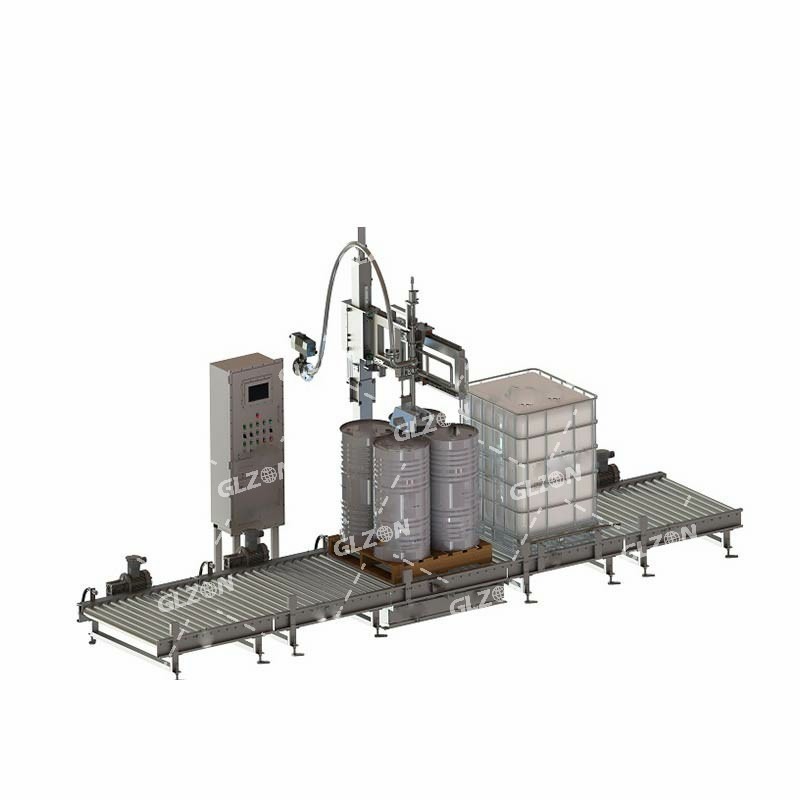 石化液体桶装站_1000升吨桶自动桶装站自动灌装生产线