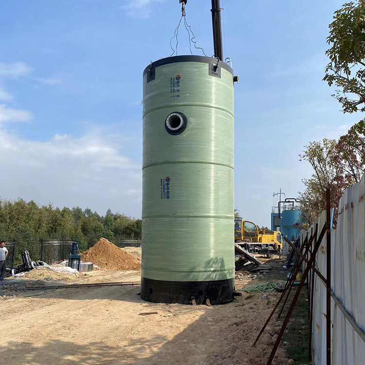 HYGRP一体化泵站 污水提升截流井 一体化预制泵站 弘泱科技 地埋式GRP筒体